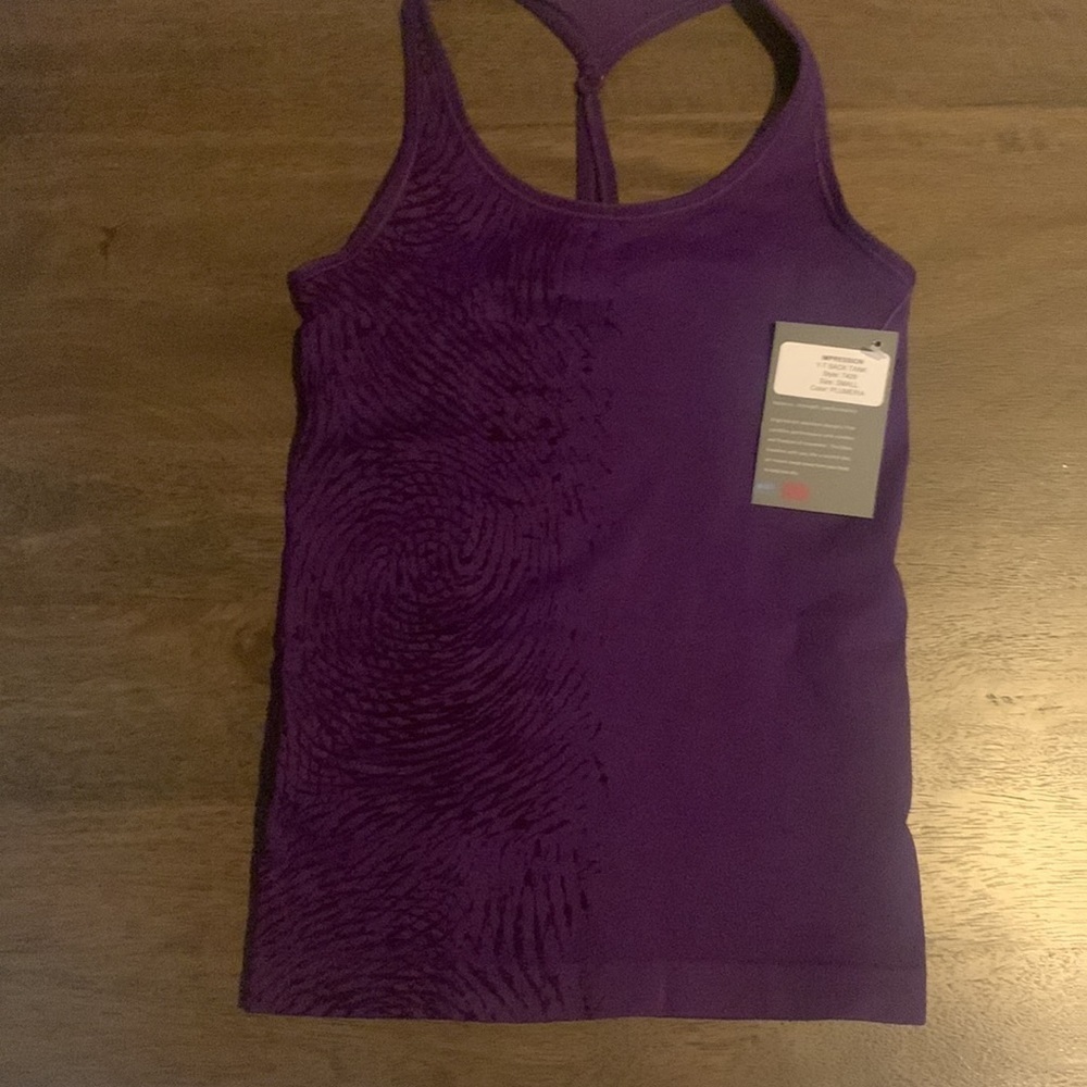 NWT NUX Women's  Compression purple Razorback Tank small - Picture 11 of 13